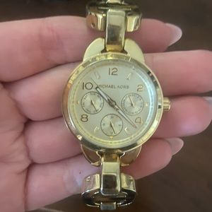 Tortoise and Gold Link Michael Kors Watch